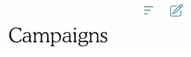 ícone Criar uma campanha
