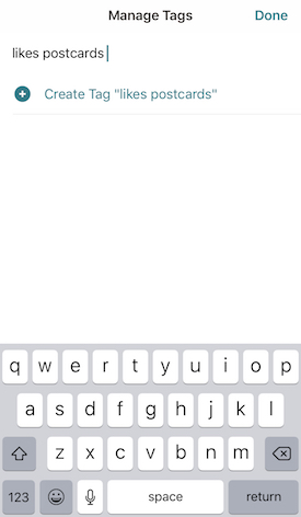 Eingabe im iOS-Tag-Manager