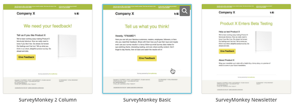 Integrate Surveymonkey With Mailchimp - click the surveymonkey template you want to use