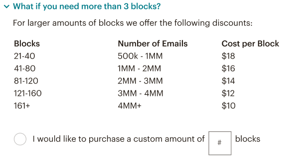 Blocos Tx personalizados