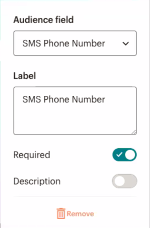 SMS-audience-label-field