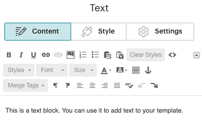 Textblock-Contenttab