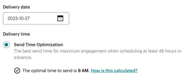 send time opt calculation