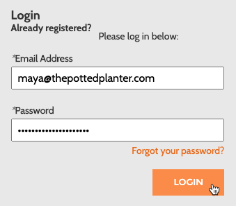 Curseur cliquant sur - Login (Se connecter) - Mailchimp pour Magento