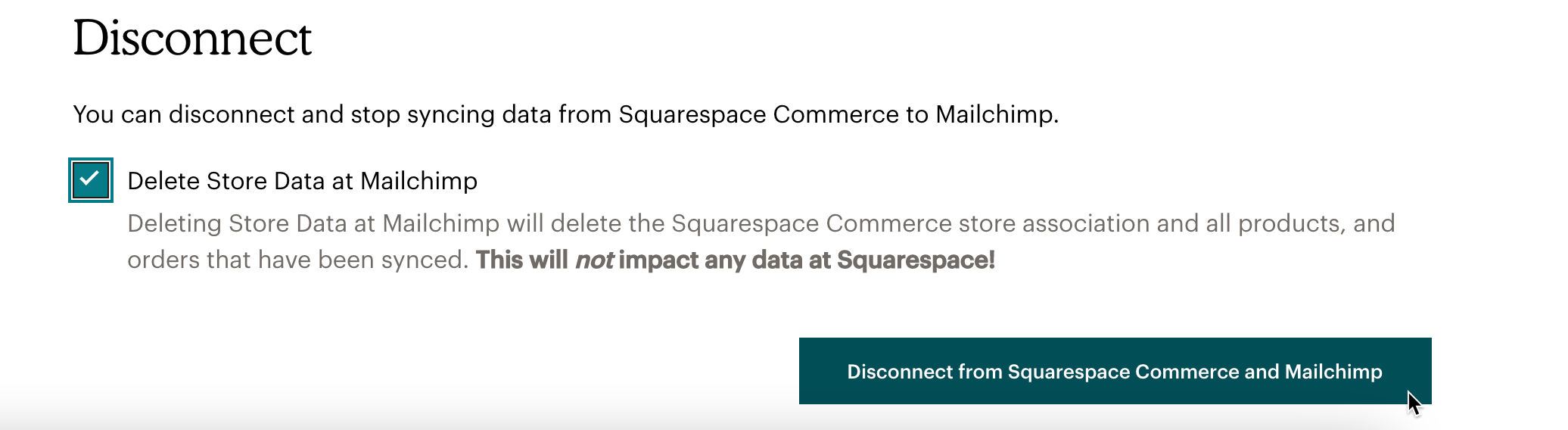 Squarespace-Disconnect (Déconnecter)