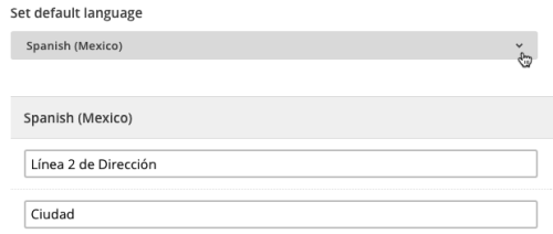 establecer idioma predeterminado