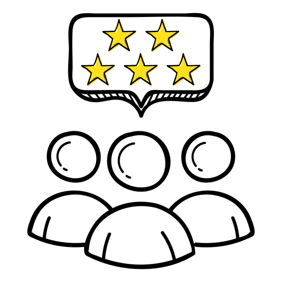 5 star customer review graphic