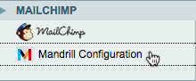 cliquer sur la configuration mandrill