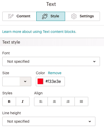 Textblock-Stylestab