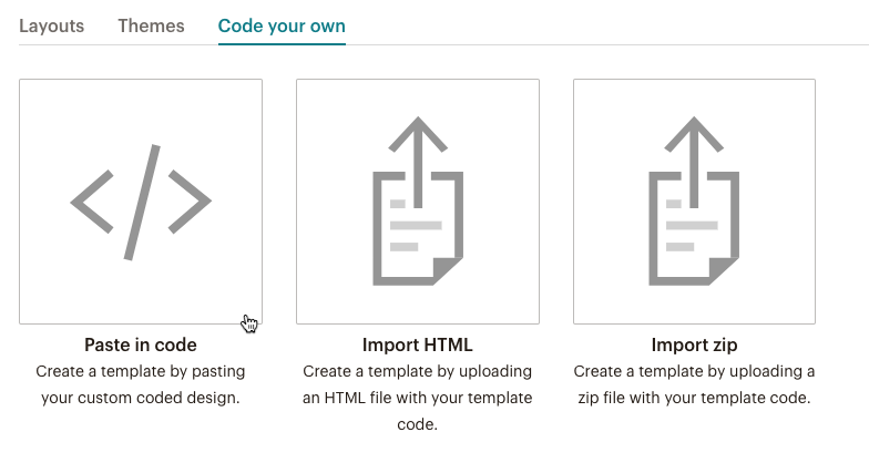 Cursor on paste in code button