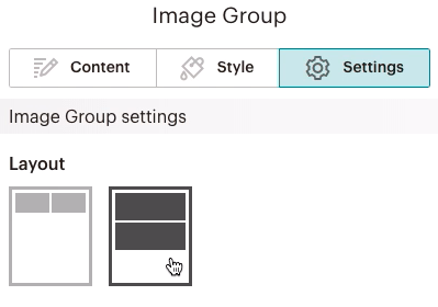 Imagegroupblock-Settingstab