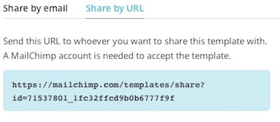 L'option Share by URL (Partager par URL)