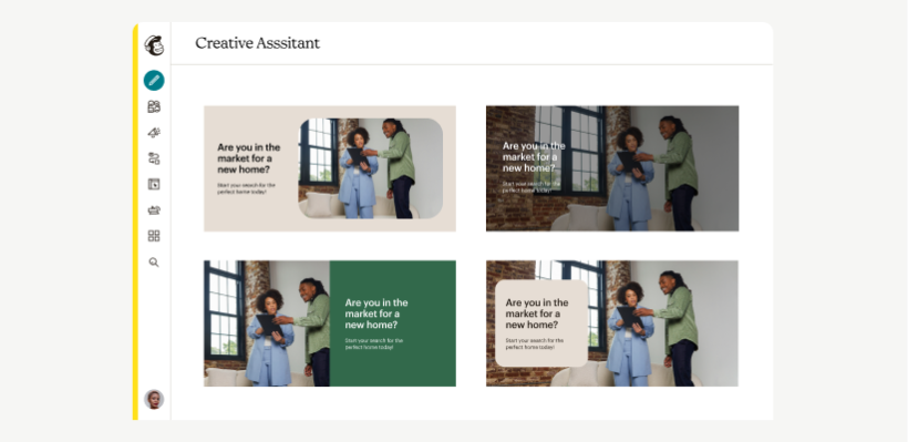 Example of Mailchimp’s Creative Assistant tool