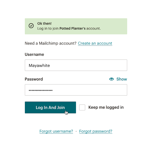 Cliques do cursor - Fazer login e participar