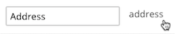 image shows field containing "Address" next to the field type "address"