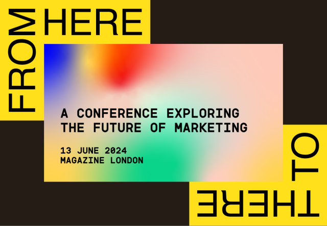 Gradient square with the conference details: 13 June 2024, Magazine London
