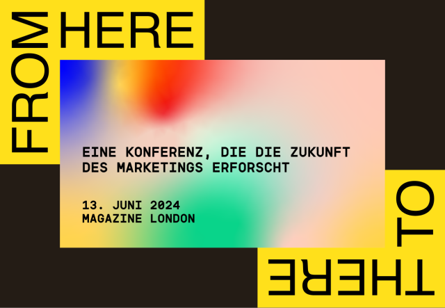 Farbgradient-Quadrat mit den Details zur Konferenz: 13. Juni 2024, Magazine London