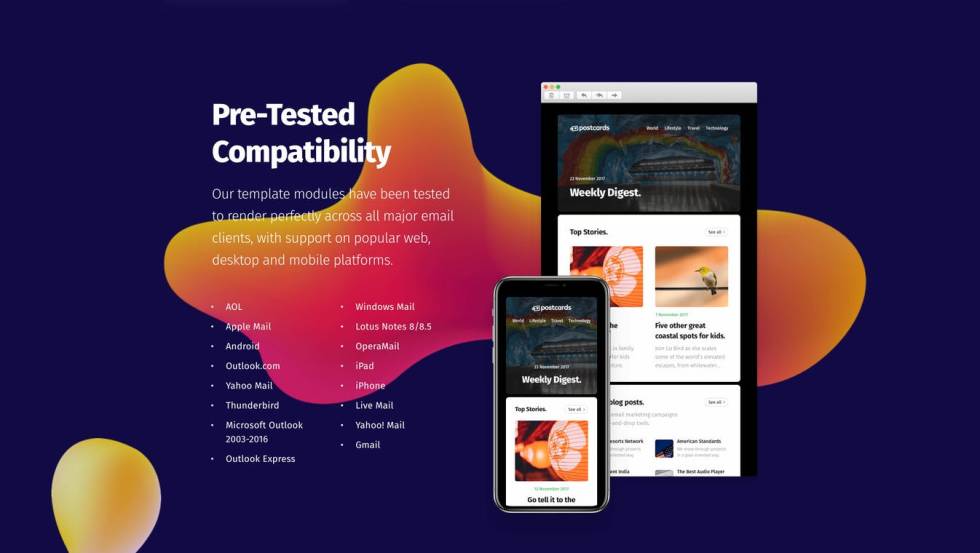 Image of a mobile site that says "Pre-tested Compatibility" 