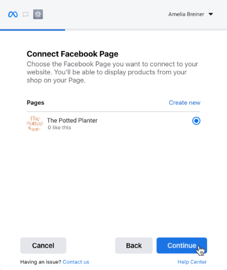 meta-connect-facebook-page