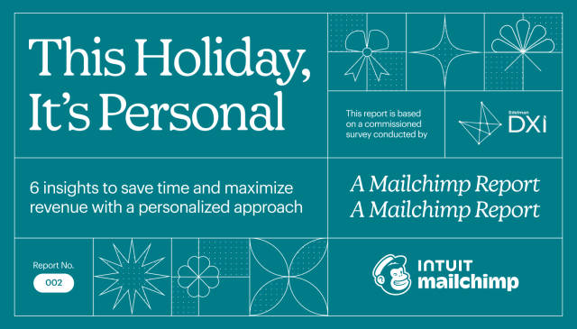 kale green cover of This Holiday, It’s Personal Mailchimp report