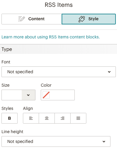 RSSitemblock Styletab