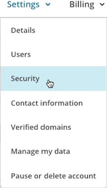 Scheda sicurezza account