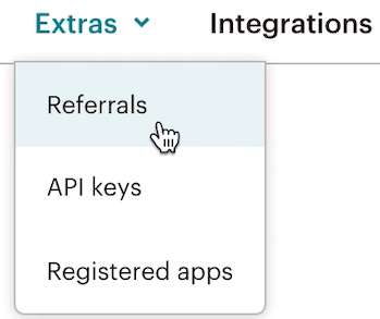 Account extras referrals