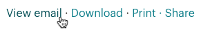 Cursor über dem Link „View Email“ (E-Mail anzeigen).