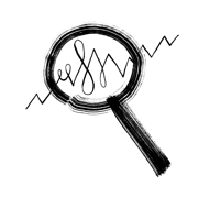 Doodle of a magnifying glass.