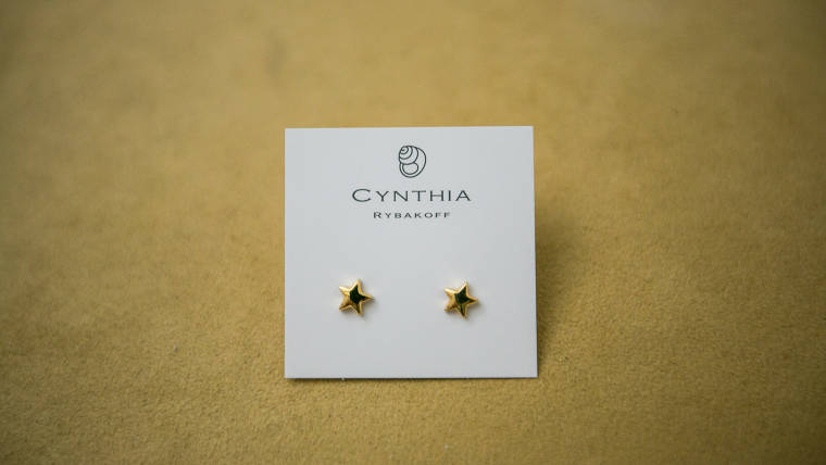 A pair of earrings from Cynthia Rybakoff