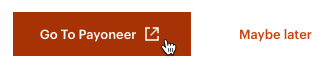 El cursor hace clic - Ir a Payoneer - Modal