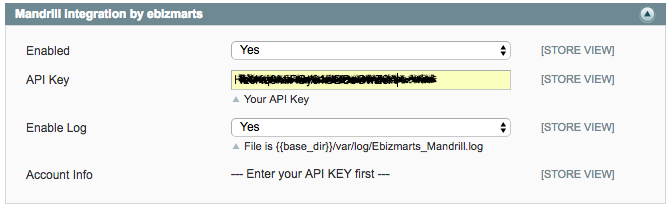 enter API key