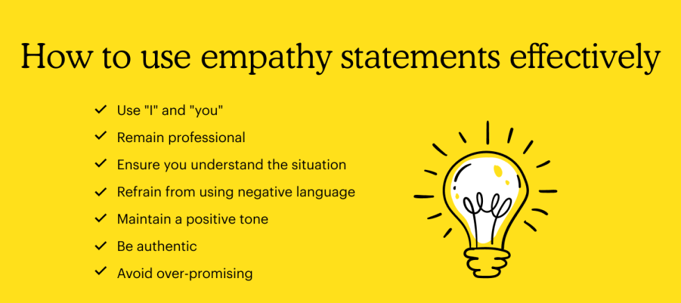 How to use empathy statements effectively