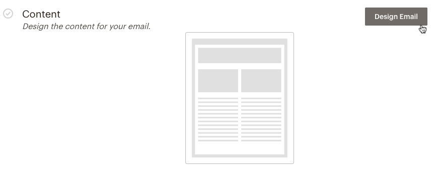 Ein Screenshot des Cursors, der auf den Button „Design Email“ (E-Mail gestalten) klickt